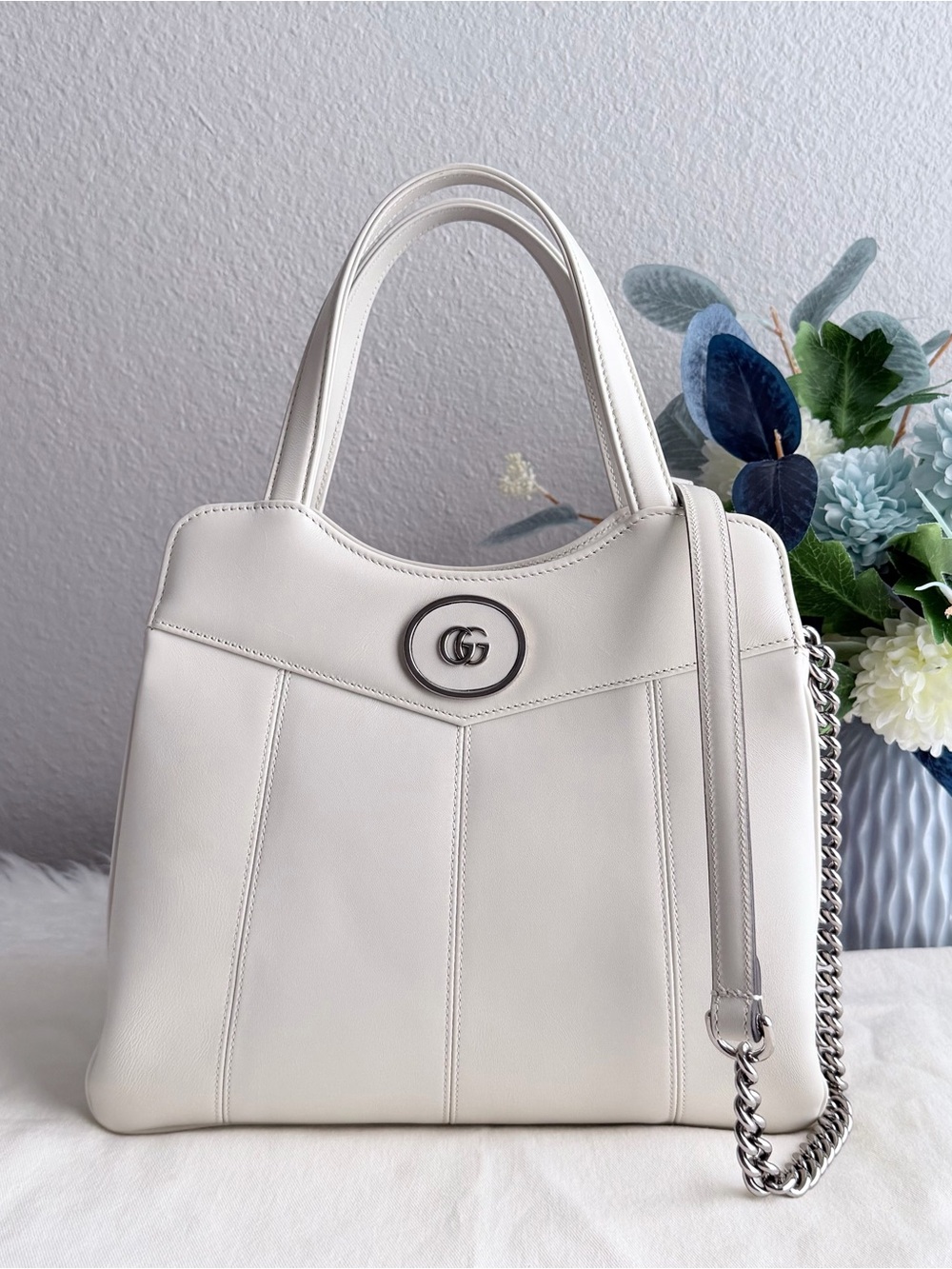 NEW✨GUCCI Petite GG Calf Leather Shoulder / Hand Bag